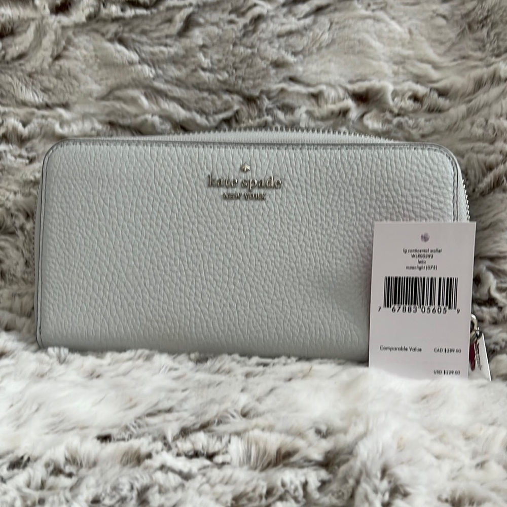 Kate Spade Cloud Gray wallet, brand new